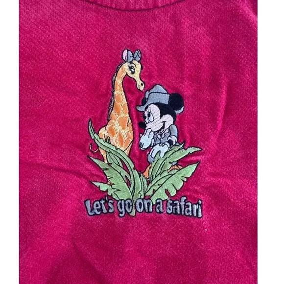 Y2K Minnie Mouse Red Safari Dress & Turtleneck Bodysuit - Picture 2 of 8